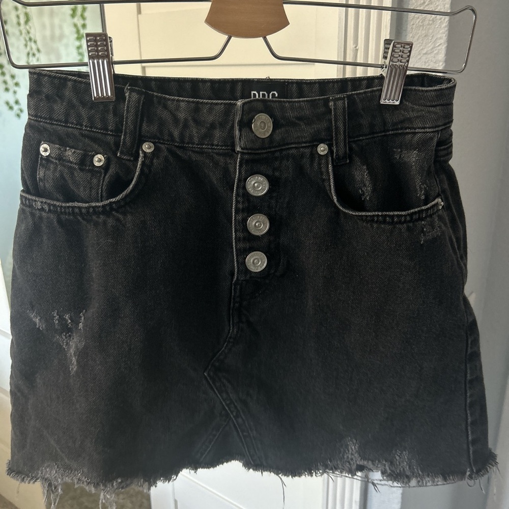 BDG Black Denim Mini Skirt